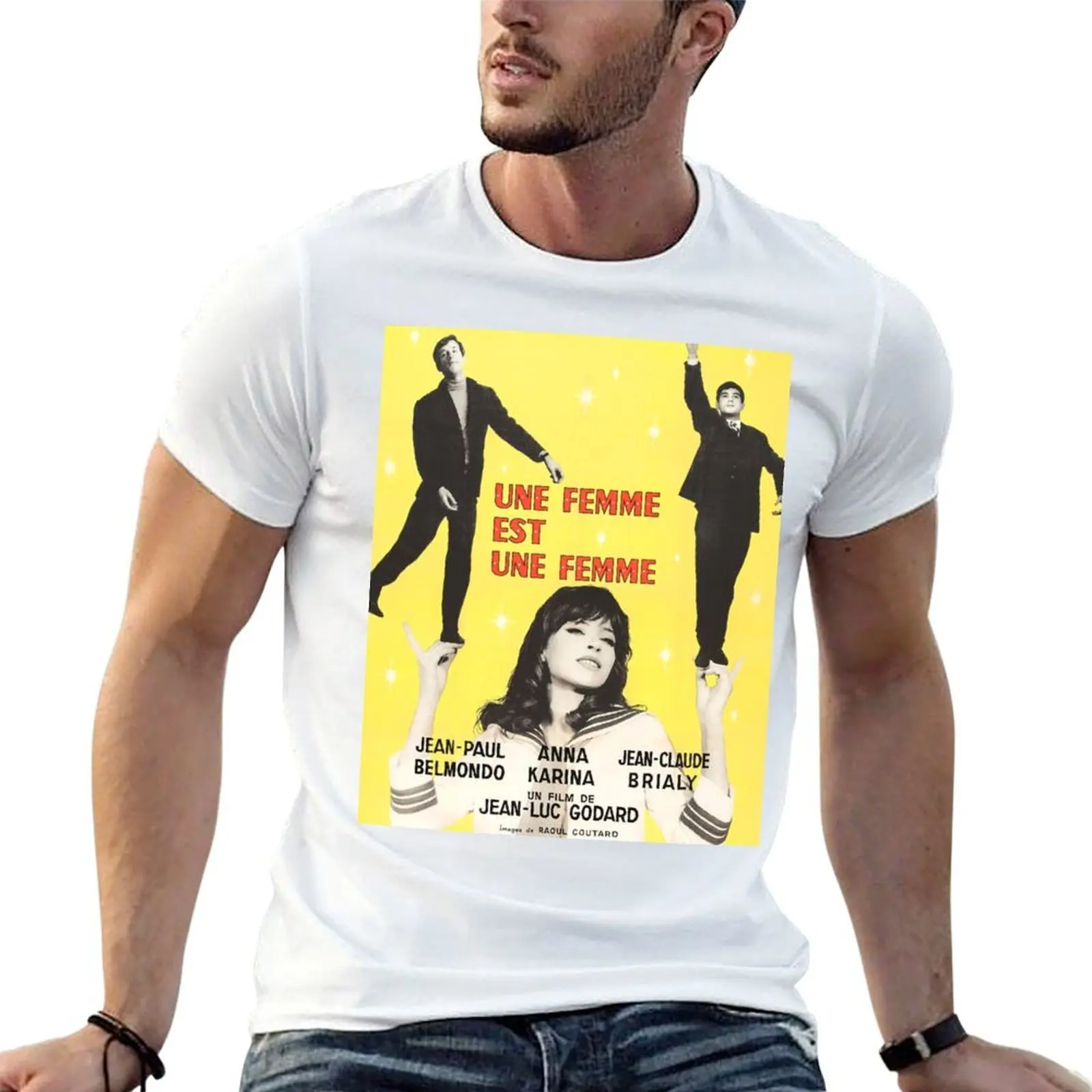 Una Mujer Es Una Mujer - Camiseta de Jean-Luc Godard / Anna Karina / Jean Paul Belmondo / Jean Claude Brialy