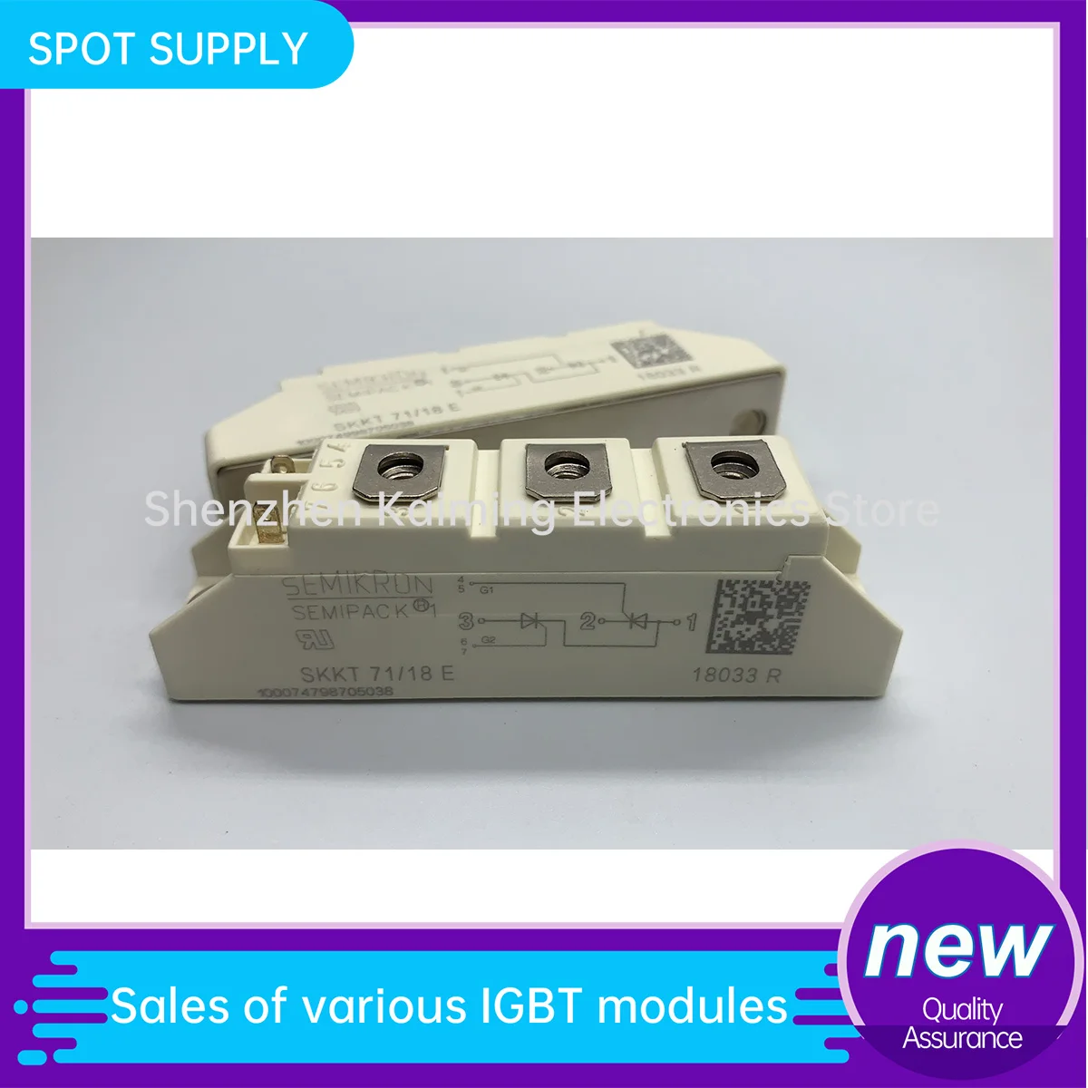 

NEW AND ORIGINAL IGBT THYRISTOR MODULE SKKT71/18E SKKT71/16E SKKT92/16E SKKT92/18E SKKT106/16E SKKT106/18E IN STOCK