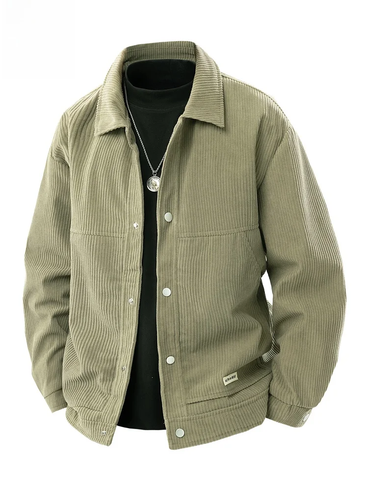 

Loose Men's Jaet American Retro Casual Workwear Outerwear ort Sle Windproof Polyester Fiber Spring Autumn Rn