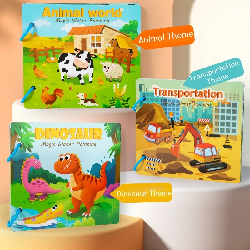 ของเล่นวาดภาพที่ใช้น้ำเป็นตัวกระตุ้น: ลวดลายจะหายไปเมื่อเปียก ทำให้การวาดภาพเป็นเรื่องสนุกและไม่ยุ่งยากสำหรับเด็กๆ