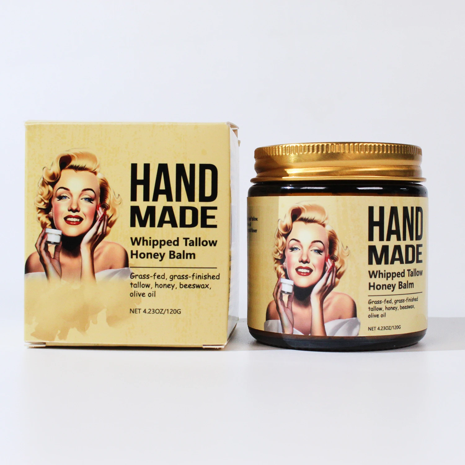 

ENVISHA Handmade Skin Care Honey Whipped Tallow Face Cream Moisturizing Firming Nourishing Beauty Health