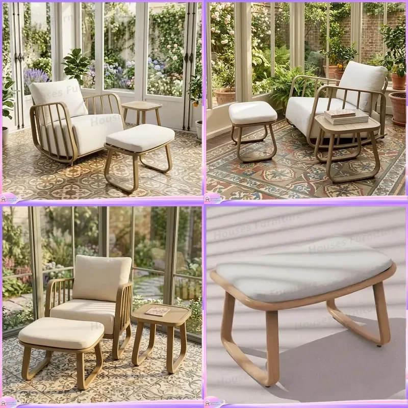 Modern Outdoor Rocking Chair Set Garden Furniture Patio Swing Seat Comfortable Relaxing Chair for Yard Porch Balcony 7 Day