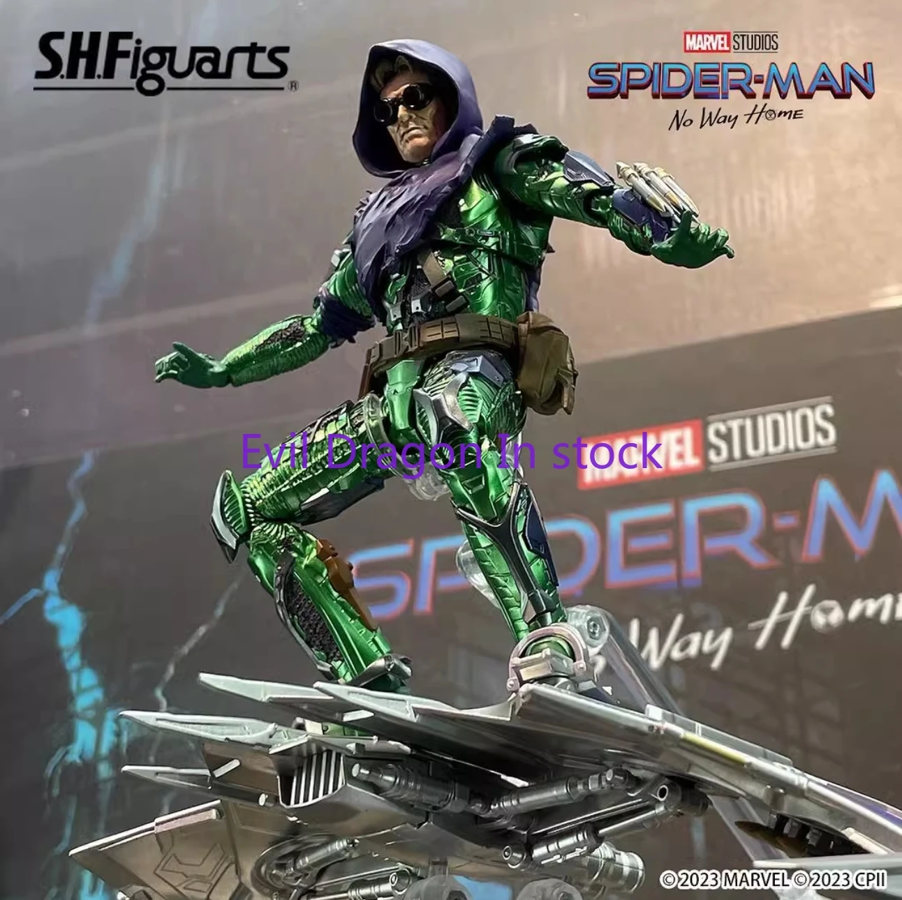 Dalam stok asli SH Figuarts SHF hijau Goblin Spider Man Action Figure koleksi Model mainan Figura hadiah