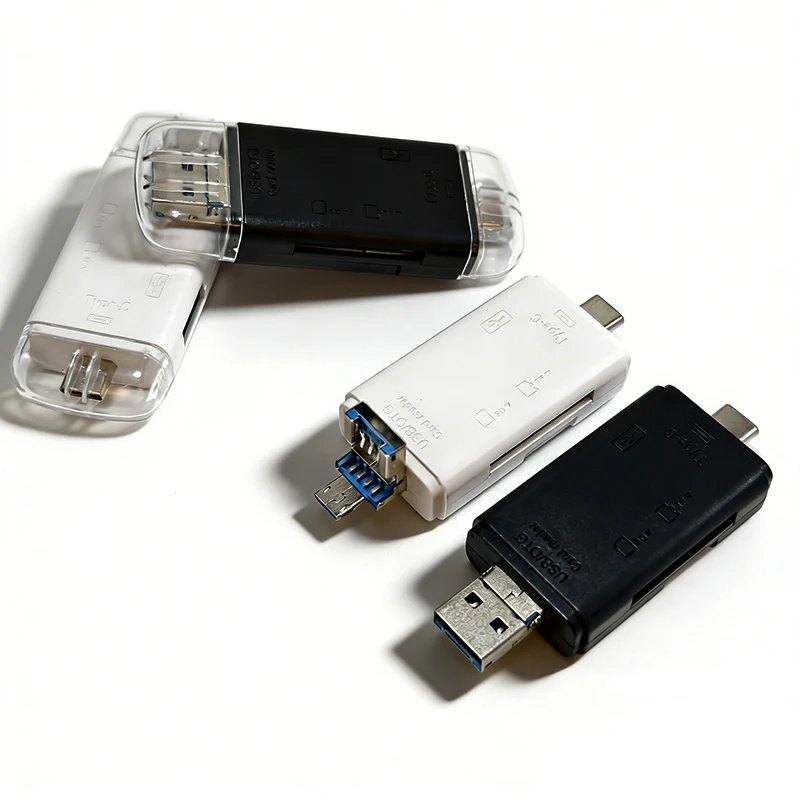 

1/5/10PCS Six-in-One OTG Type USB 2.0 Micro Usb Card Reader Multi-Function CardReader For Memory Card Sd Card Camera Card Reader