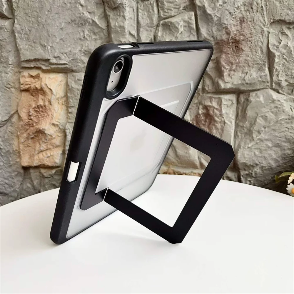 Multi-Angle Metal Kickstand Case for IPad A19 12th A16 11th Air 11 10 10th 9 Mini 8 7 6 5 4 Gen 10.2 10.9 8.3inch Pen Slot Cover