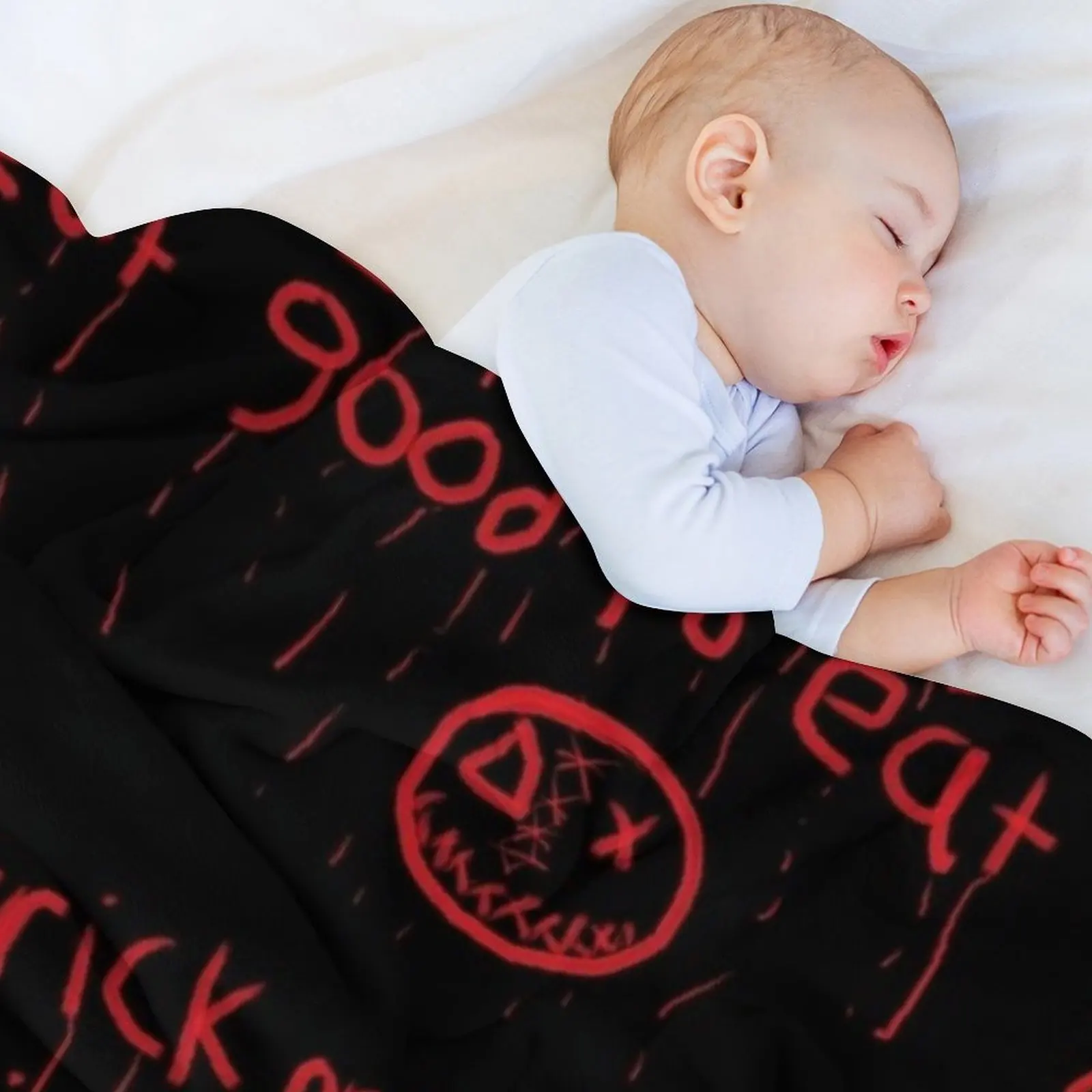 trick r treat sam bloody writing Throw Blanket For Baby Comforter Polar Moving Blankets - view 5
