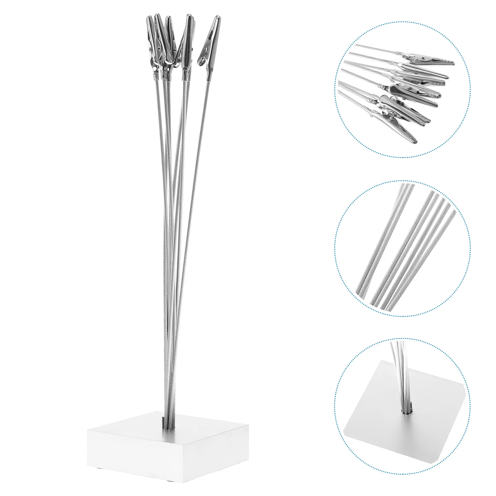 Photo Holder Stand 8 Branch Tree Shape Clips Freestanding Desktop Display Picture Holder Photo Note Artwork