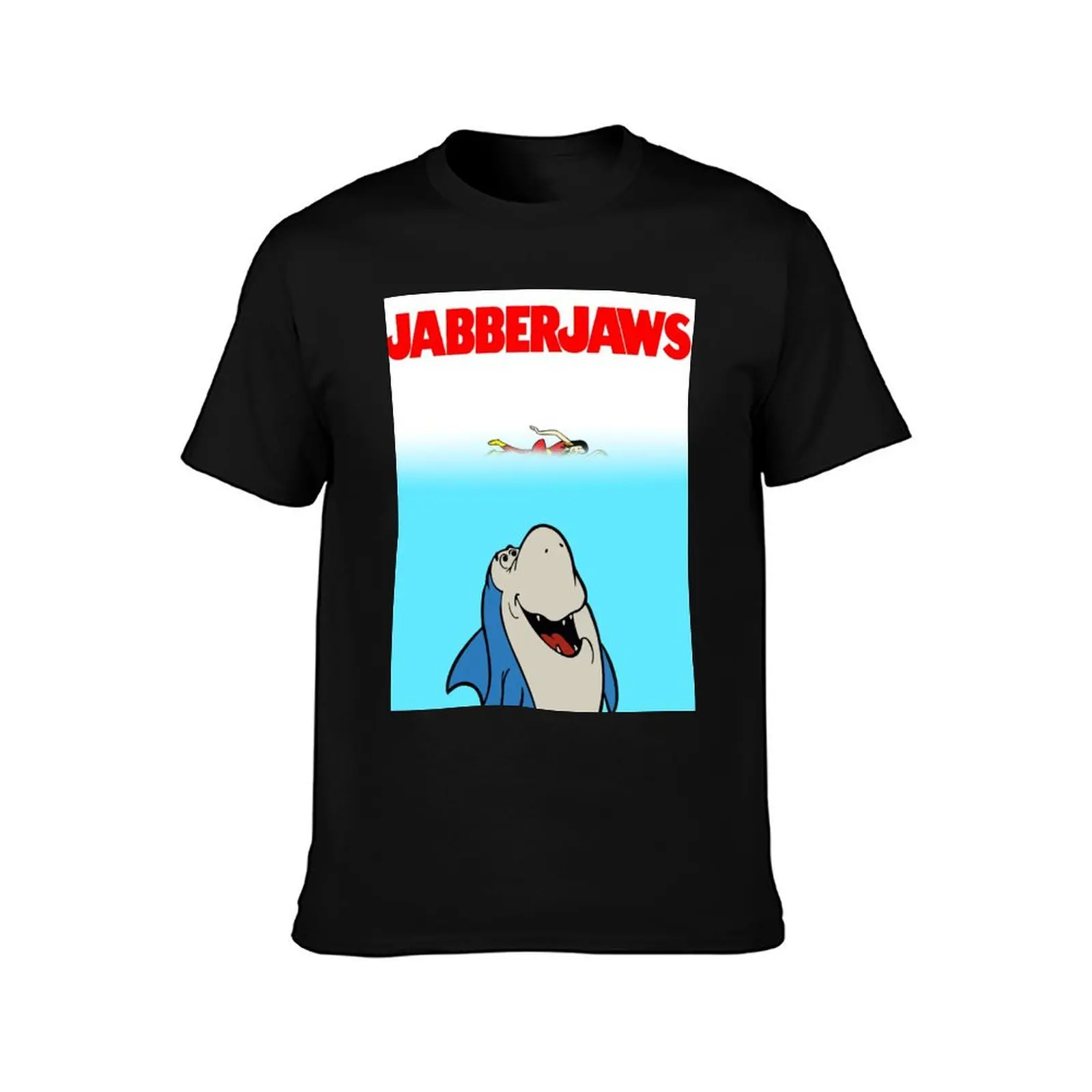 JABBERJAWS NO BORDER T-Shirt Minimalist Plain Crew Neck T-Shirt