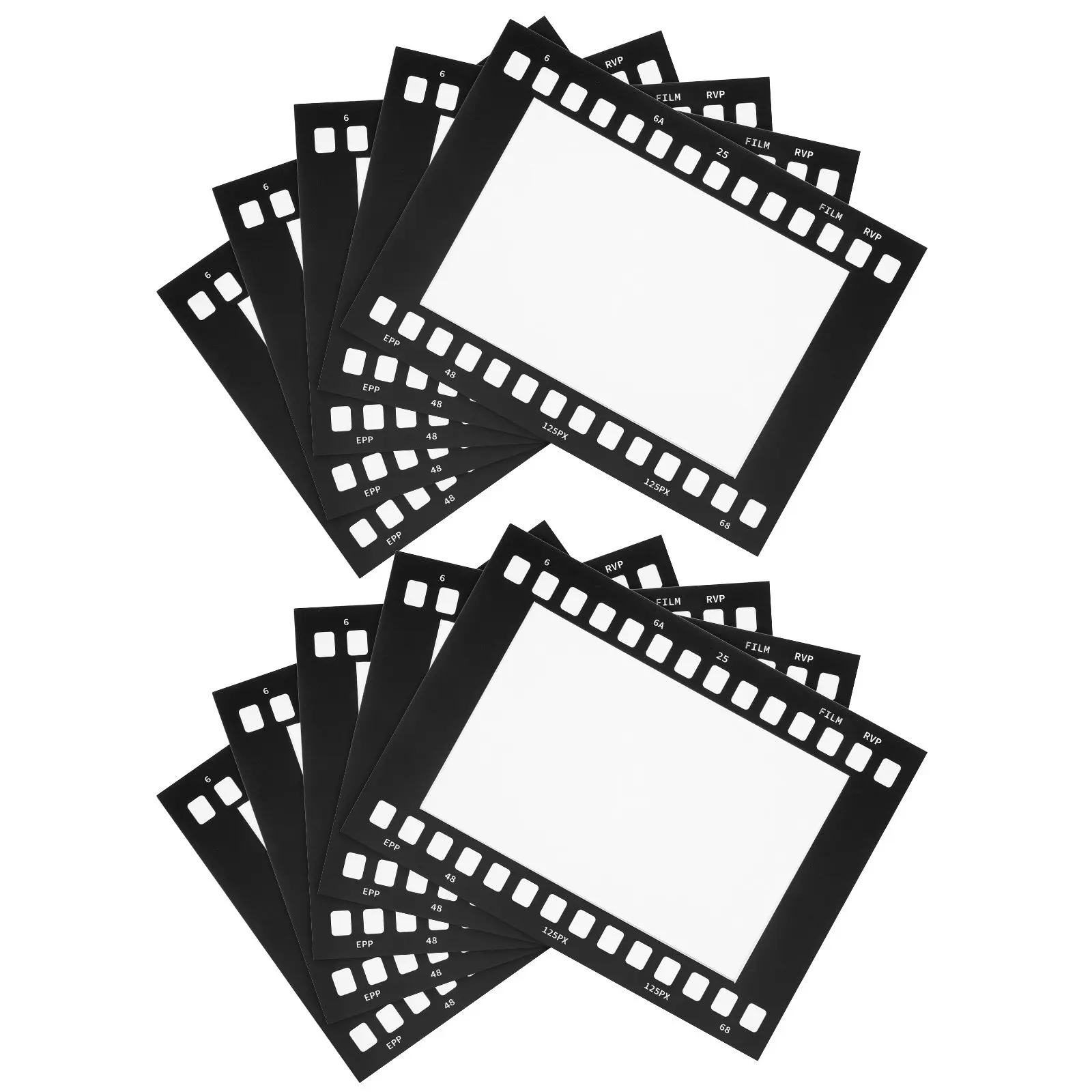 Film Strip Photo Frames 10 Pack Retro Paper Picture Frames Vintage Wall Collage Photography Display Decor