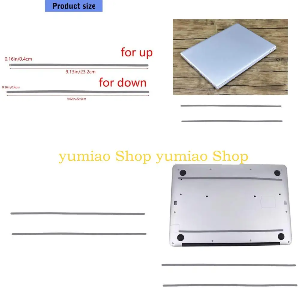 587B Laptop Bottom Rubber Feet Set for 830 Series, Upper and Lower Base Parts for Home Office Maintenance, Missing Foot