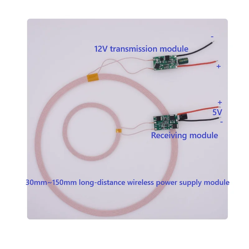 

30mm~150mm long-distance wireless power supply module, wireless charging module, wireless power transmission module XKT-F15