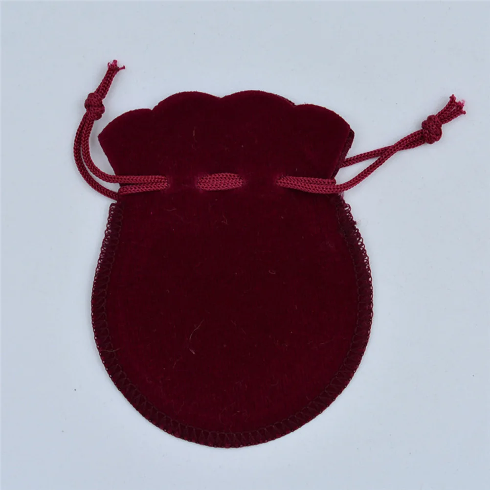 

20Pcs 9x7cm Flannel Drawstring Pouches Jewelry Storage Bags Gourd Shape U Shaped for Rings Bracelets Watches Gift Packaging