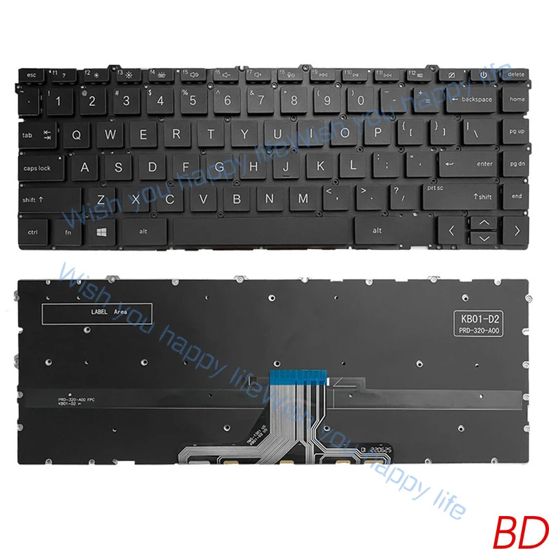 

L... Laptop Keyboard Backlit Keyboard For HP ENVY X360 13-AY TPN-C147 13-BD