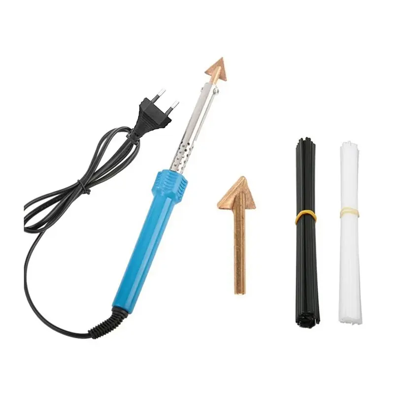 A93E-80W Plastic Welder Garage Tools Professional Car Bumper Repairing Hot Stapler PVC Soldering Iron Welding Machine EU Plug Du