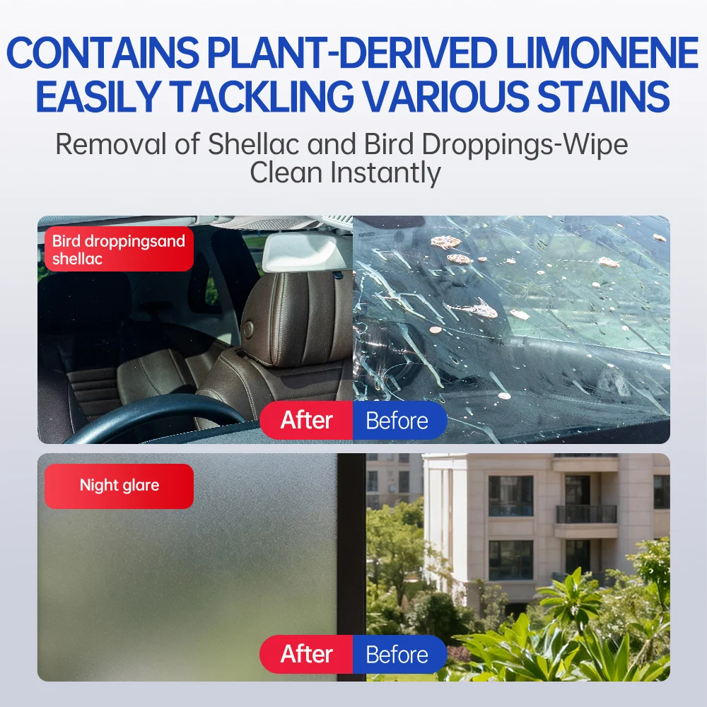 Glodway Glass Cleaner Glass Oil Film Remover For Car Windshield,Oil film Remover, Streak-Free Shine on Automotive Windows, and Mirrors, Ammonia Free, for Auto and Home view 8