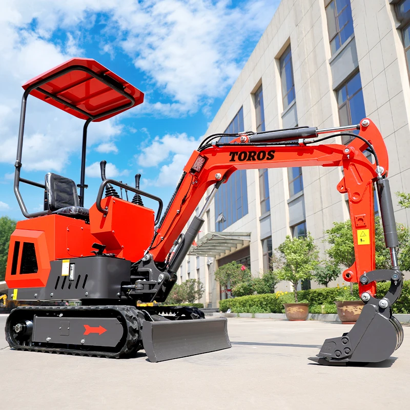 Factory Wholesale 1Ton Mini Excavator Household Machine Digger Hydraulic Crawler Excavator for Sale Customized