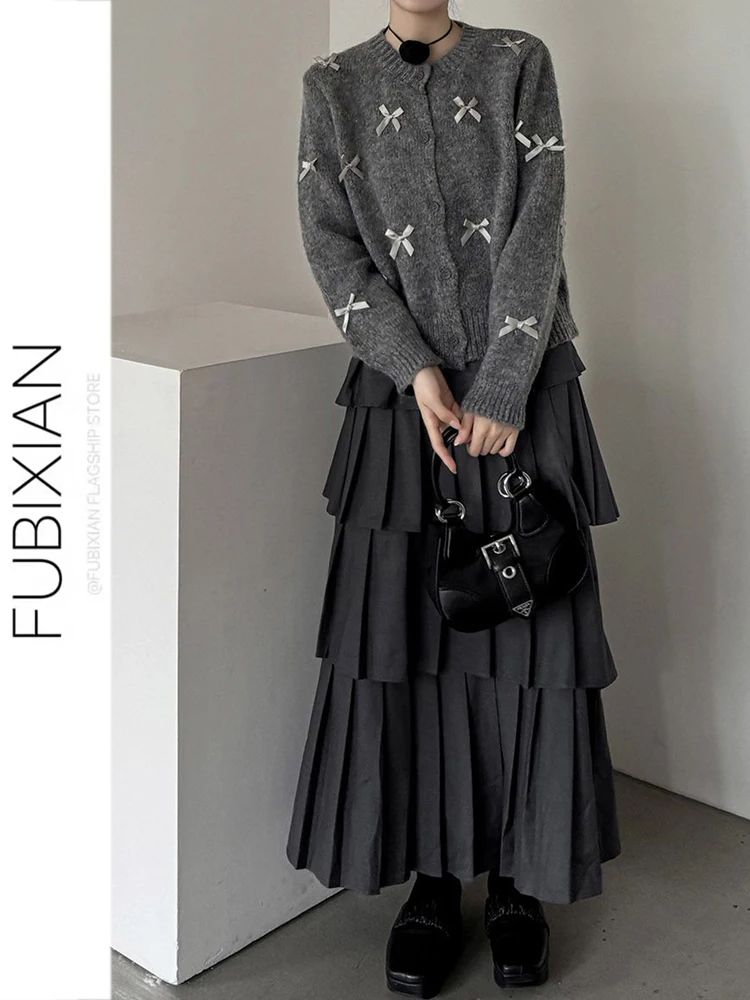 

Асимметричная юбка-трапеция с высокой талией для молодых женщин и девочек-подростков, зимняя повседневная юбка в холодных тонах