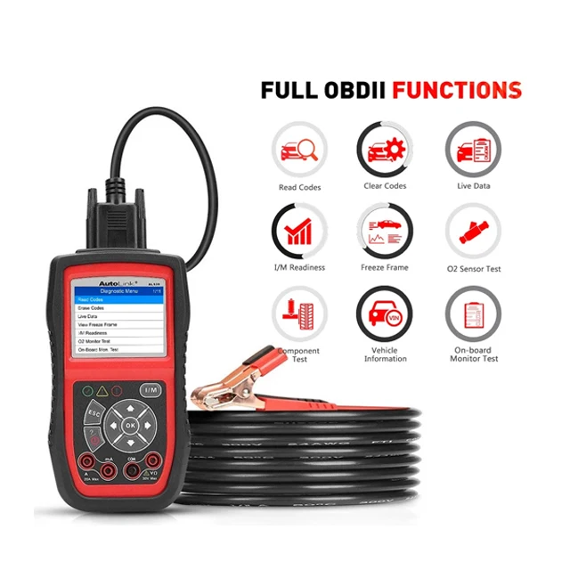 Autel Autolink AL539B OBD2 Scanner Auto Diagnostic Tool EOBD OBD 2 Car Code Reader Battery Tester