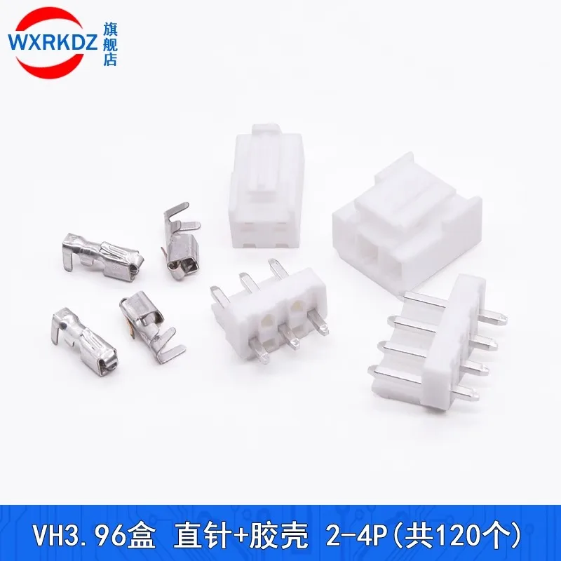 120Pcs/Box VH3.96 3.96MM Pitch 2P 3P 4P Housing Male Female Pin Head Connector KIT Adapter Plug Set Perfectly Compatible