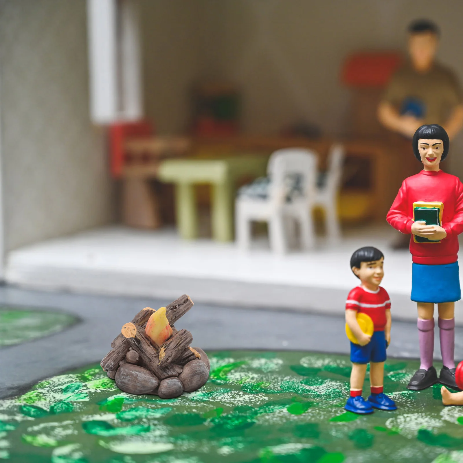 Miniature Bonfire Decoration Resin Campfire Model Micro Scene Decor Prop Bonfire Ornament bonfire model