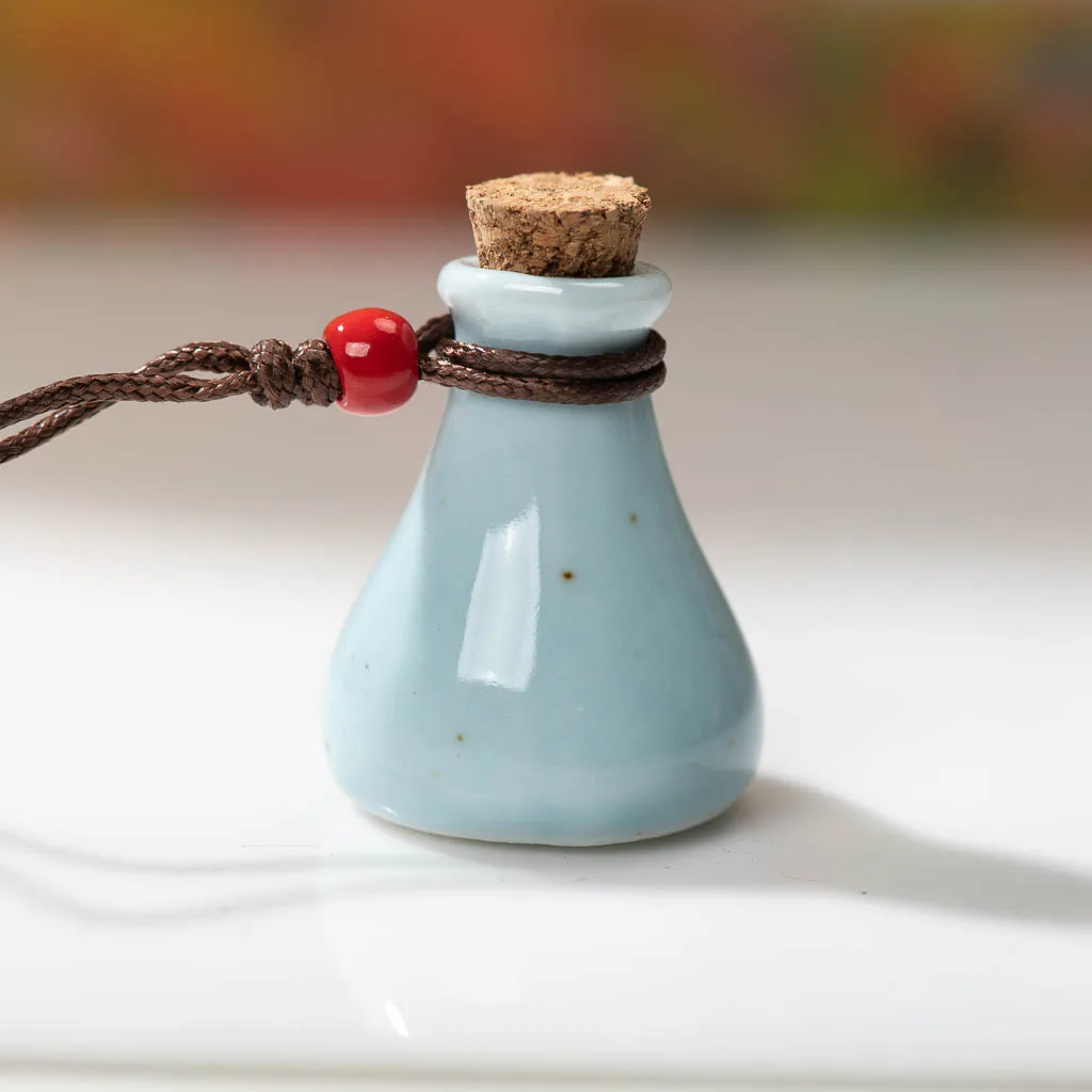 Ceramic bottle Necklaces Pendants Wholesale For Women Ladies Gift Necklace Retro Accessory Jewelry #Z600