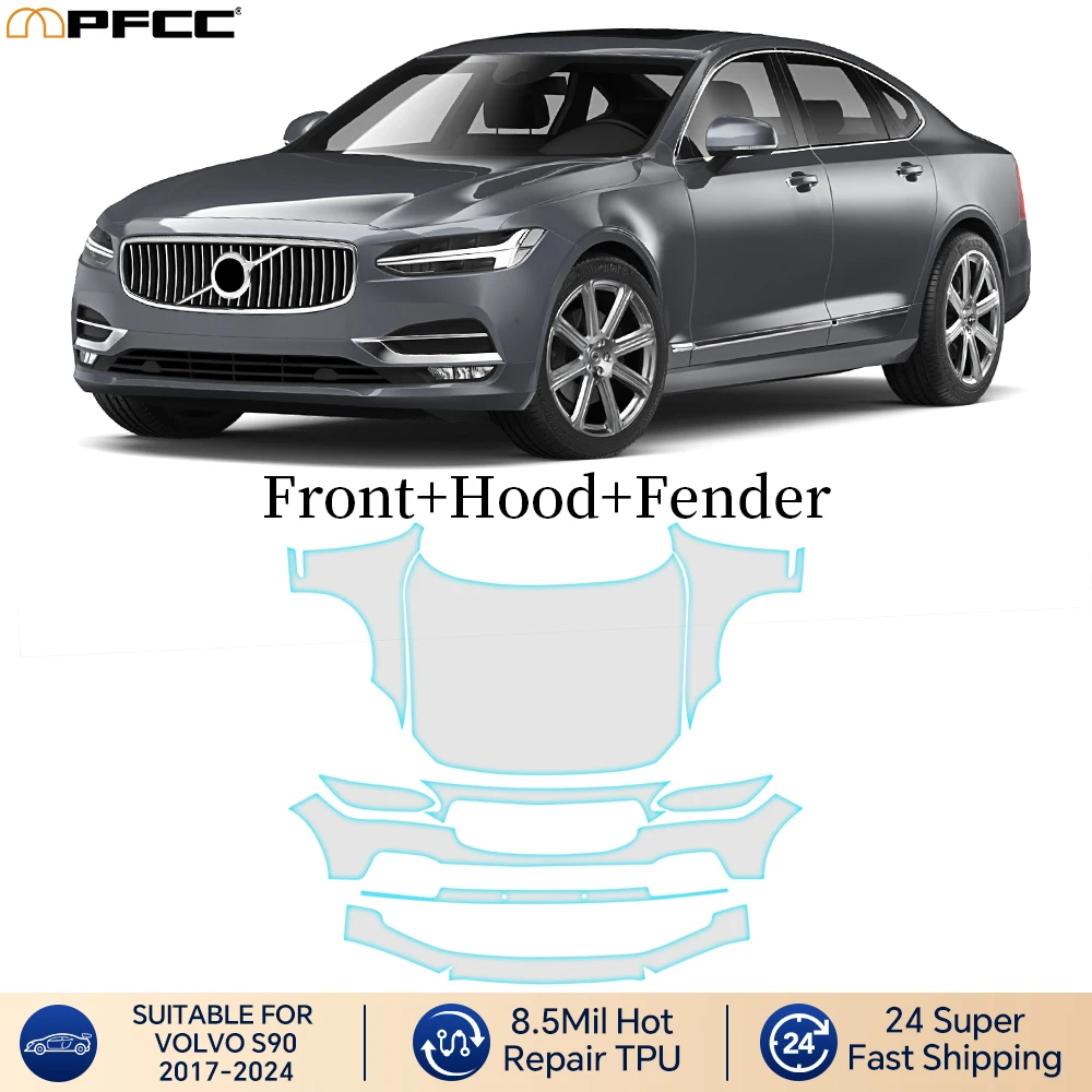 

TPU Paint Protection Film for Volvo s90 2017-2024 8.5thick Pre-Cut Car Clear PPF Kit Transparent Sticker Auto Decal Accessories