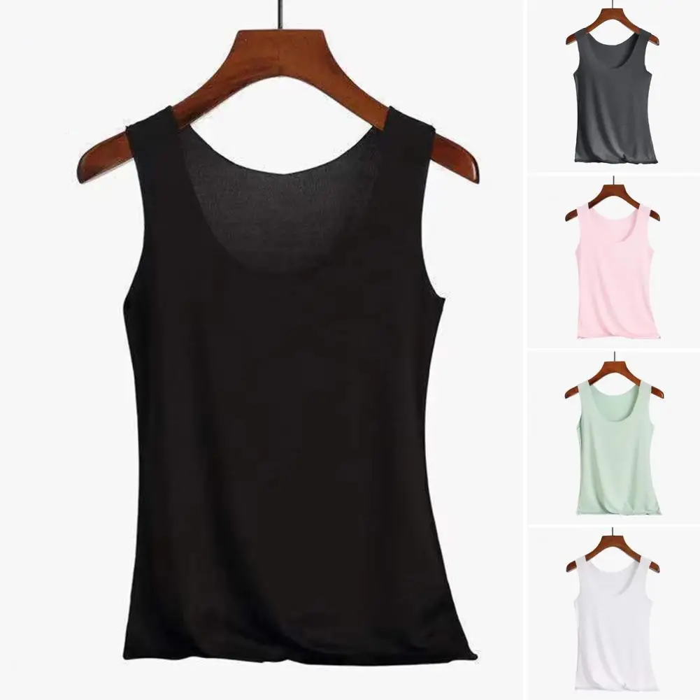 Tops femininos soltos, tamanho grande, camiseta casual com decote em o, sem mangas, camisa de fundo, combina tudo, verão