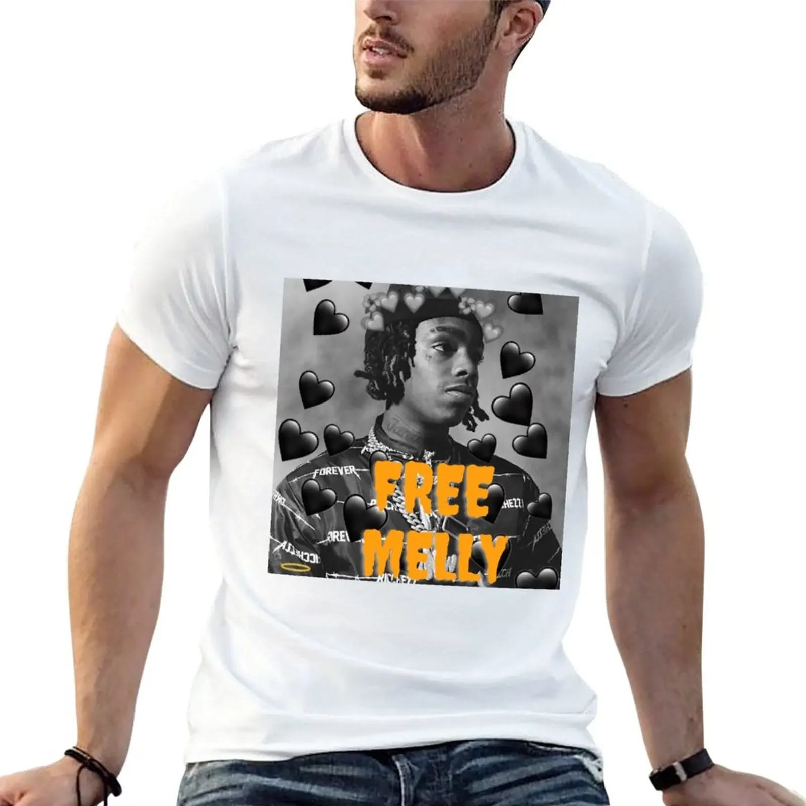 New Free Melly! T-Shirt oversized t shirts funny t shirt Short sleeve tee oversized t shirt men