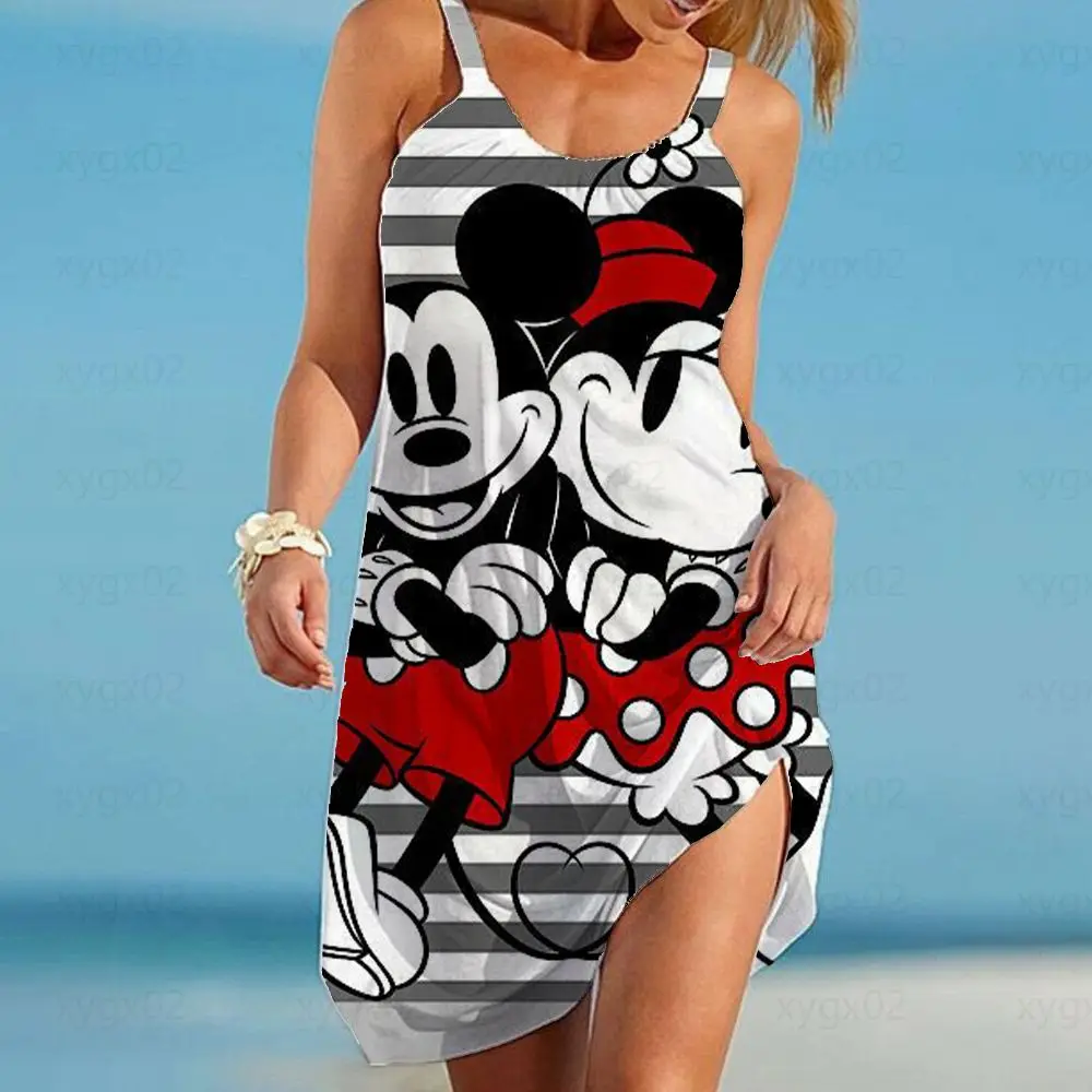 

Elegant Dresses for Women 2022 Sleeveless Sexy Summer Dress Disney Y2k Top Boho Loose Sling Women's Summer Sundresses Printing