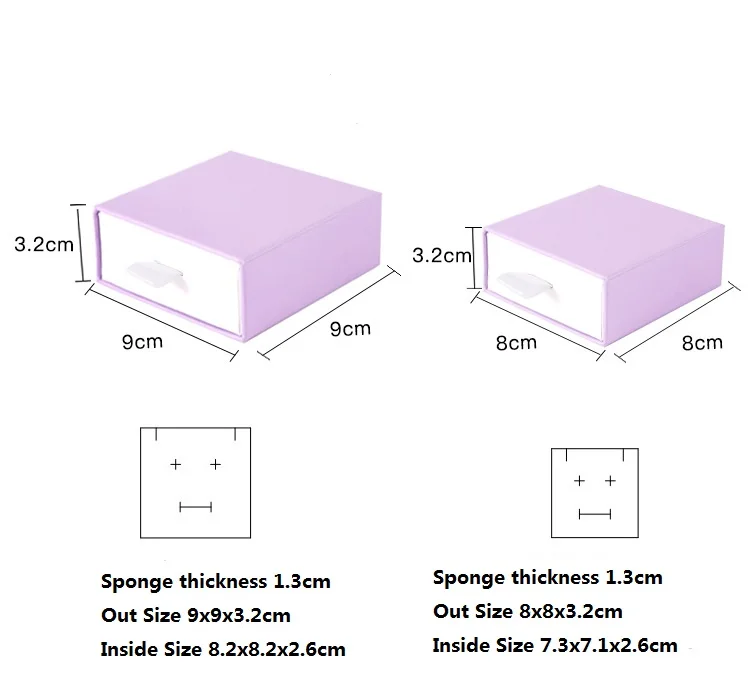 10 قطعة ورق الكرافت التعبئة والتغليف المجوهرات بالجملة الإسفنج الأبيض داخل قلادة سوار أقراط صناديق الأدراج #6
