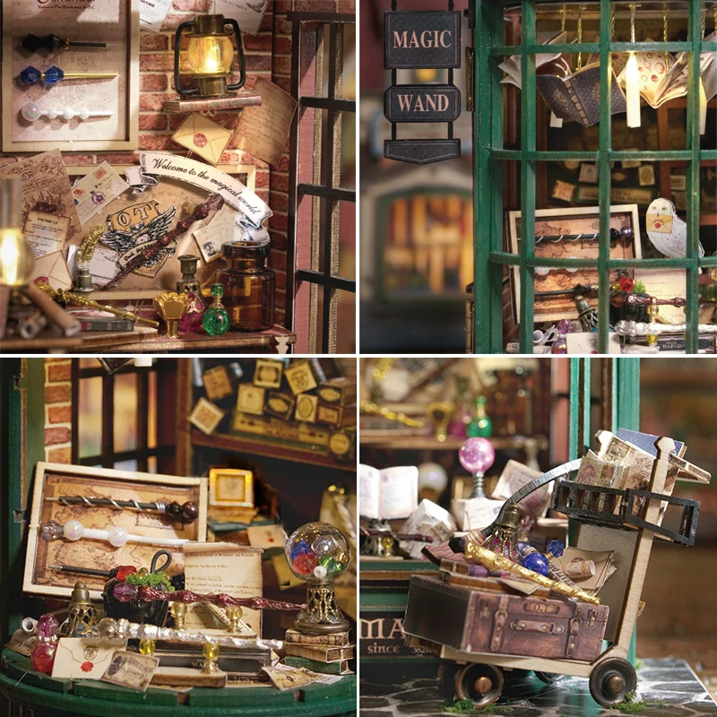 New DIY Wooden Mini Doll House 3D Puzzle Small House Assembly Magical Building Model Kit Toys Home With Furniture Lighting Gifts