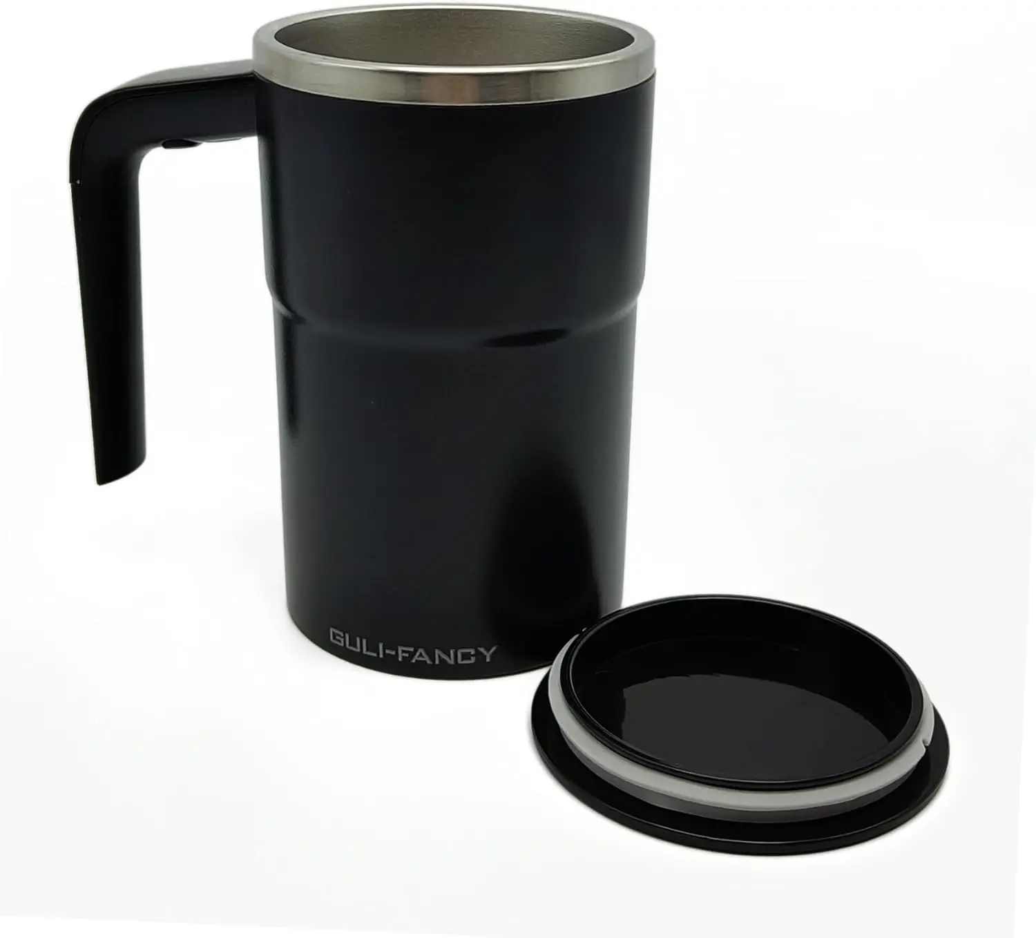 

Кофейная кружка с автоматическим перемешиванием и ЖК-дисплеем температуры, платная, для кофе, молока, порошков - черная