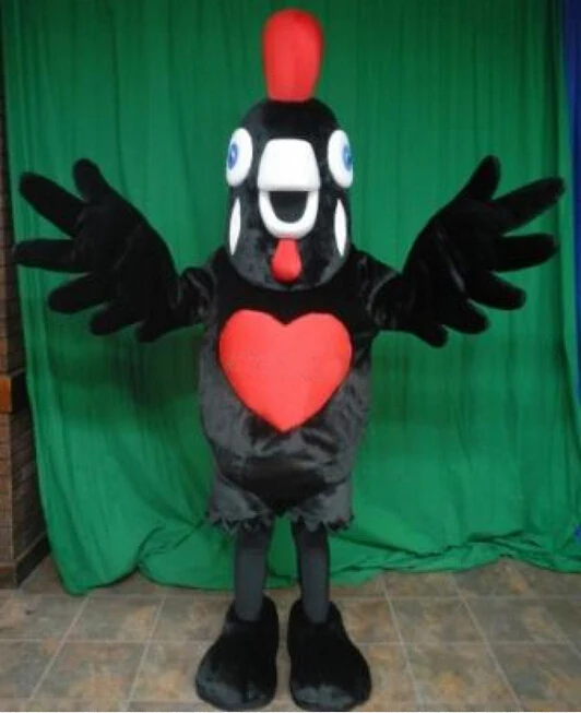 mascot New Black Rooster Chicken Mascot Costume Customizable Cartoon Halloween Theme Anime  Costumes Fancy Dress kits