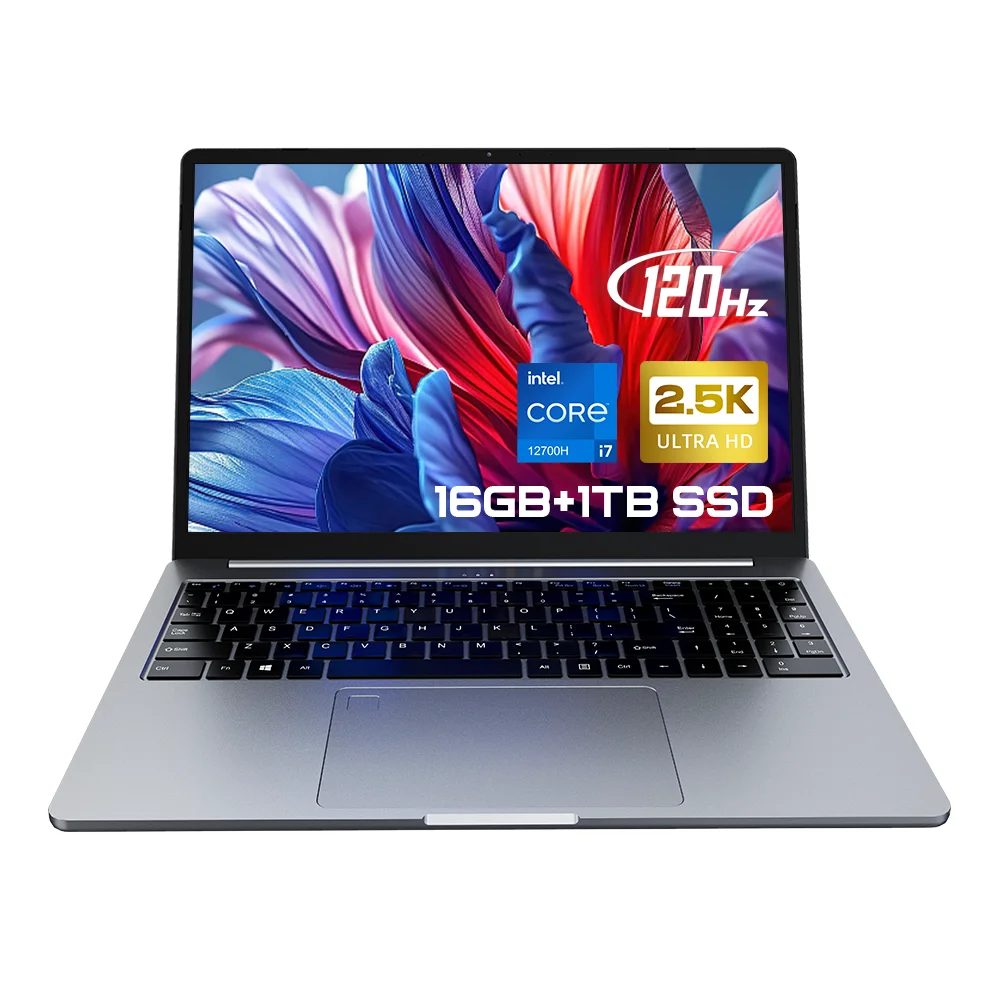 Ninkear Laptop 16 Zoll 2.5K 120Hz Display, Intel Core Ultra 5 125H AI Notebook, 16GB DDR4 RAM 1TB SSD, WiFi 6 Bluetooth 5.2, Tastatur mit Hintergrundbeleuchtung Fingerabdruck, Laptop für Arbeit und