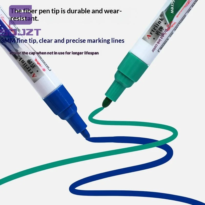 Waterproof Deep Hole Marker Pen Quick Dry Permanent Marking Tool For Car Motorcycle Repair Work