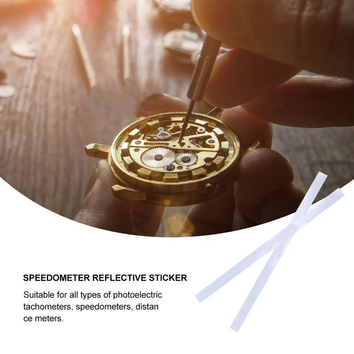 12 Pcs Paper Stickers High Performance Self Adhesive Tape Reflector Reflective Stickers Paper For Tachometer Strips Tachometer