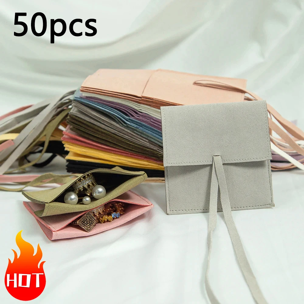 

1/10/50 шт., сумка для ювелирных изделий из микрофибры, бархатная сумка для упаковки ювелирных изделий, сумка-органайзер, серьги, ожерелье, подарочные пакеты, ювелирные изделия для малого бизнеса