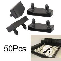 50pcs Substituição De Madeira Cama Slat Plástico Médio Tampa End Cover Bracket 55mm Acessórios Interior Clips Fixadores