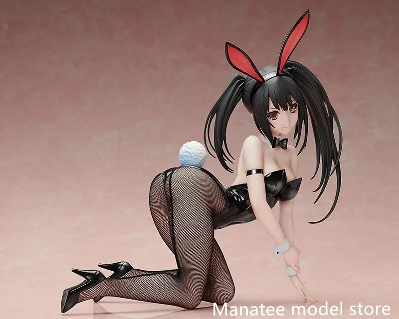 KADOKAWA Original Date A Live Kurumi Tokisaki Bunny Ver. 1/7 Painted Figure PVC Action  Anime  Model Toys collection Doll Gift