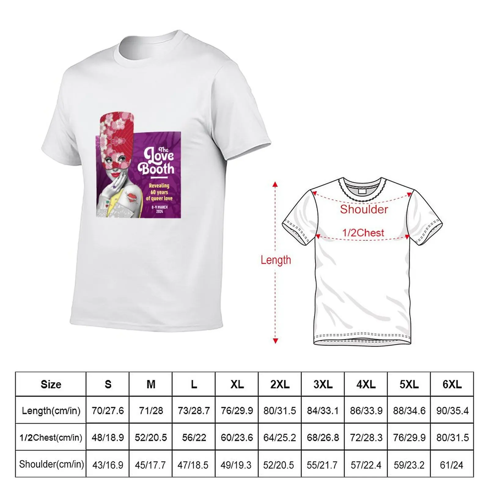 The Love Booth T-Shirt Casual Everyday Short Sleeve T-Shirt