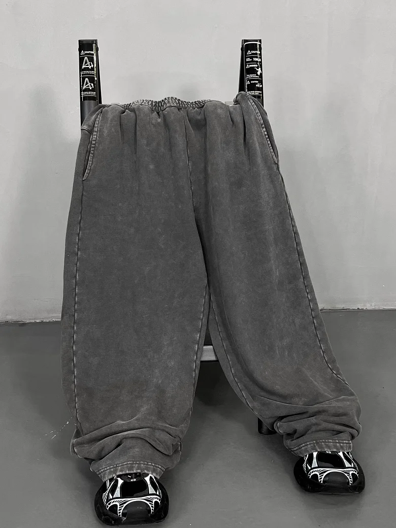 American Fashion Trendy Handsome Boy Retro Distressed Jeans Loose Versatile Draped High Street Youth Casual Long Pants