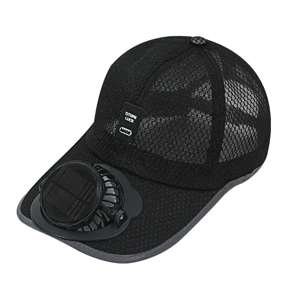 E9 Breathable Sunhat with Solar Fan Sun Block Baseball Hat Solar Fan USB Charging Fan Outdoor Sunhats Sunscreen Sunshade Hats