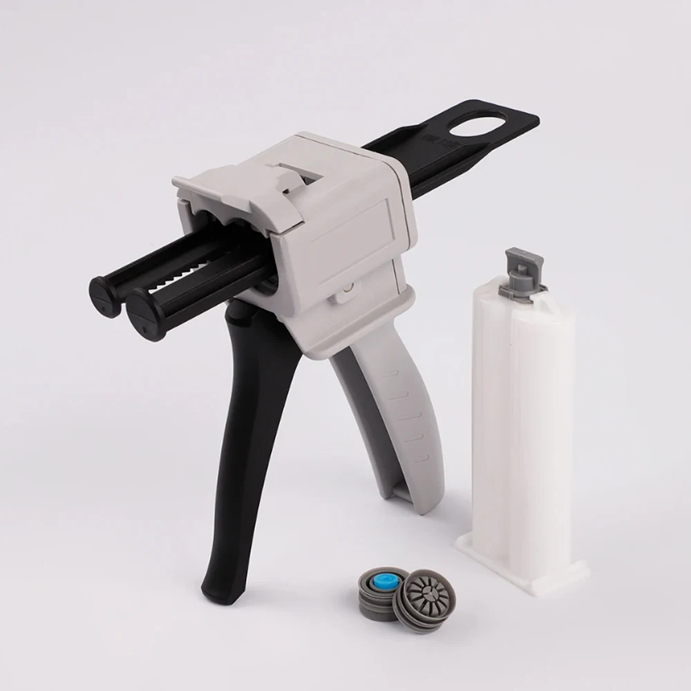 Imagem -04 - Epoxy Sealant Glue Gun1:1 4:1 10:1 Cola Aplicadora Adesivo Espremer Manual Misto Caulking Gun Dispenser 50ml Dois Componentes ab
