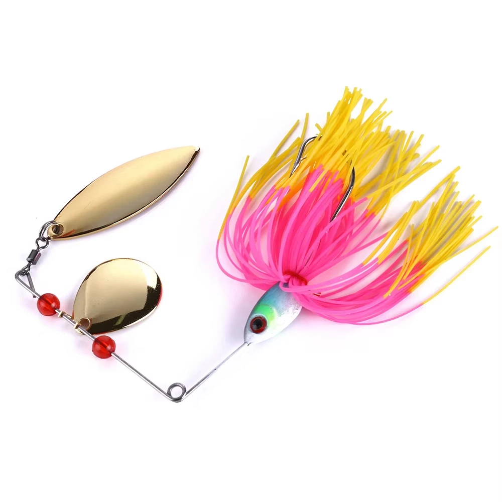 Goture 19.5g Spinner Bait, Jig para Lubina, Chatter Bait, Señuelo de Pesca, Kit de Pesca Chatterbait, Wobblers para Pesca de Lubina, Aparejos de Pesca