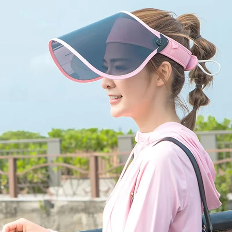 

UPF 50+ Summer Hat UV Protection Soft Plastic Full Face Sun Protection Golf Hat Running Beach Leisure Vacation Colorful Sun Hat