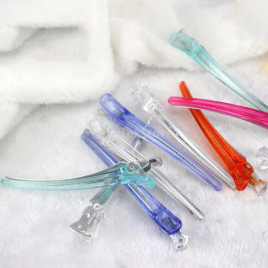 10Pieces Hair Clips Hairdressing Sectioning Clamps Salon Section Clips Grip