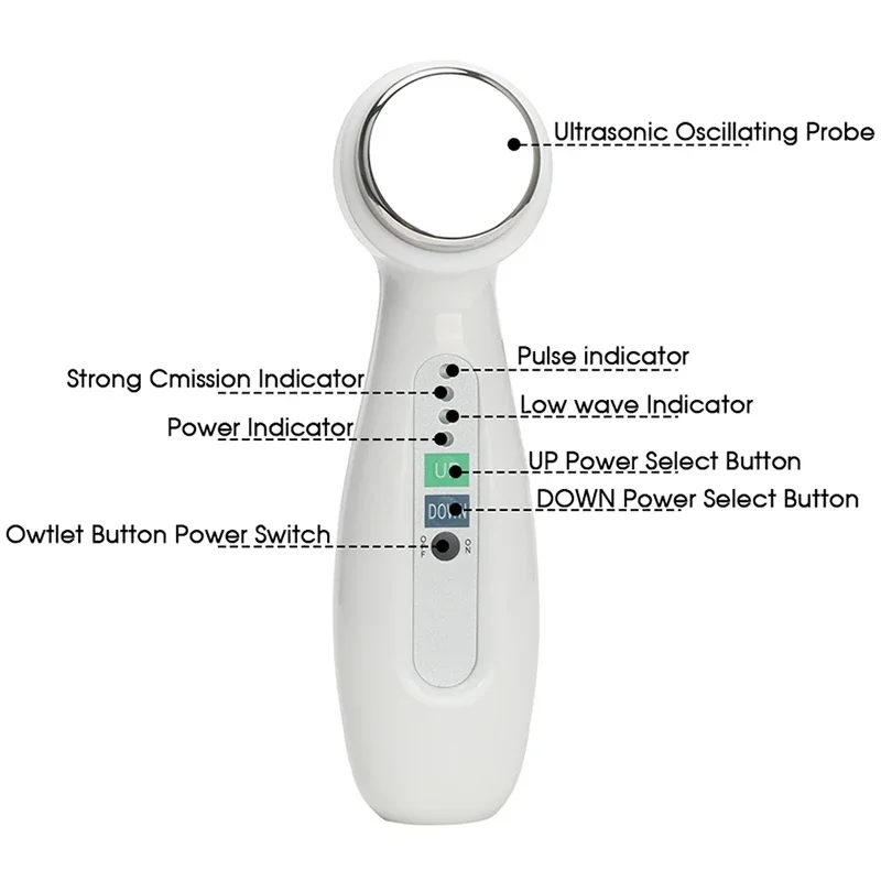 1Mhz ultrasonic household facial beautifier facial cleaning massager hand-held electric hot hydrotherapy massager