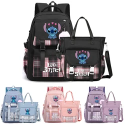 2Pcs/set Lilo Stitch Backpack Handbag for Teenager Boy Girl Back To School Bag Women Men Travel Messenger Bag Rucksack Mochila