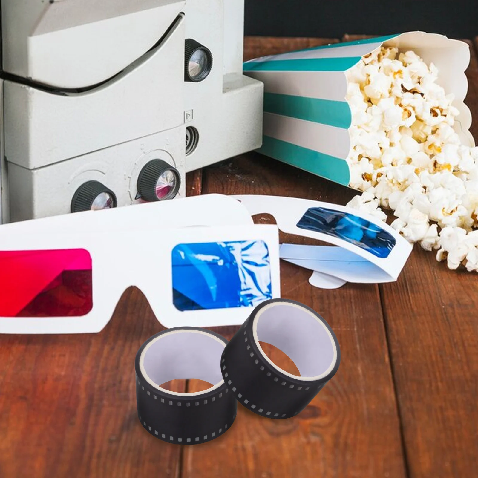 

Unique Filmstrip Decorative Tape for Scrapbooking Notebooks Phone Cases Versatile Use Removable Adhesive Tapes Crafts