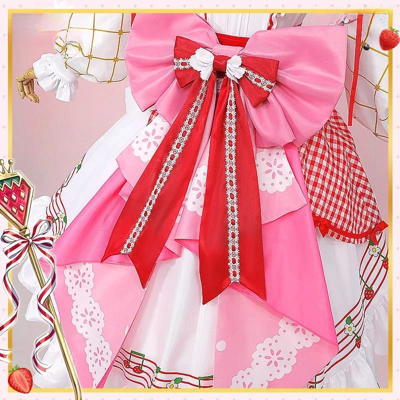 FC6Mikuu Cosplay Anime Mikuu 15th Anniversary Costume Cosplay Mikuu Fragola Abito Uniformi Di Natale Vestiti Parrucca Mikuu C@FC8!